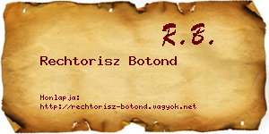 Rechtorisz Botond névjegykártya