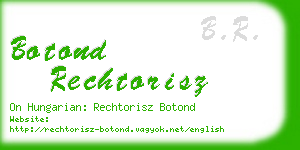 botond rechtorisz business card